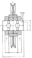 equalization pulley fitted with load cell